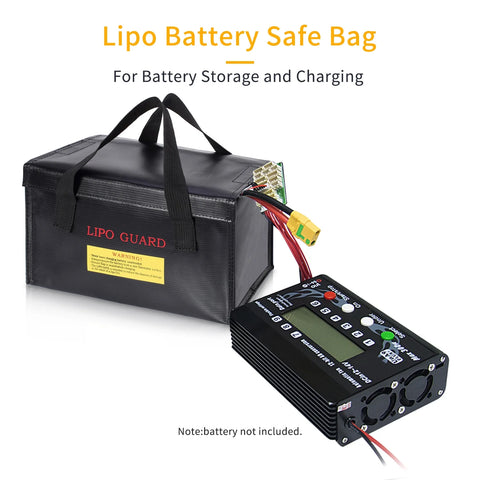 Handheld Portable Lipo Battery Safe Bag Guard Fireproof Fiberglass (Large)