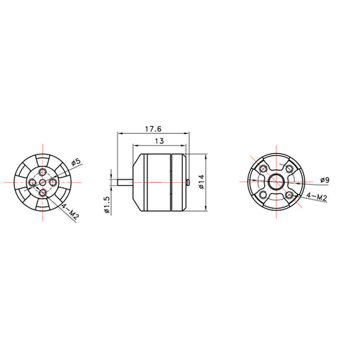 Readytosky 1104 Brushless Motor 7500KV 2S-3S