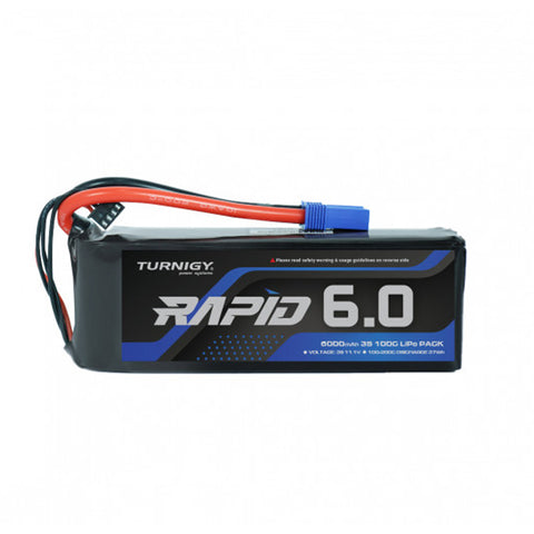 Turnigy Rapid 6000mAh 3S 100C 11.1V Lipo Battery w/ EC5 Connector