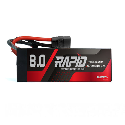 Turnigy Rapid 8000mAh 3S 140C 11.1V Hardcase LiPo Battery Pack w/ XT90