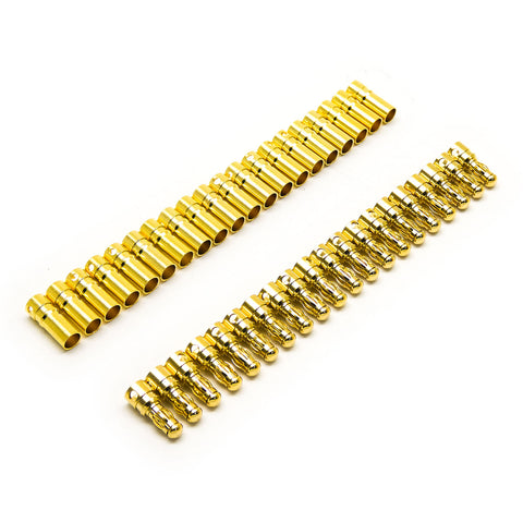 40pcs 3.5mm Bullet Connector Banana Plug 60A Rated (20x Male / 20x Female)