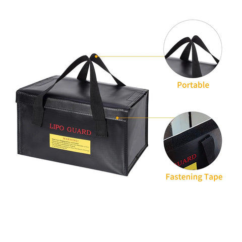 Handheld Portable Lipo Battery Safe Bag Guard Fireproof Fiberglass (Large)