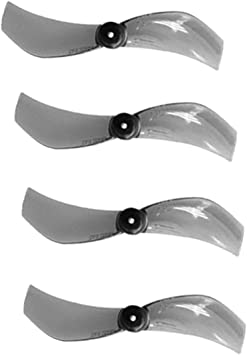 Gemfan 1610 40MM 2-Blade Propeller (4 Pairs) - 1.5mm Shaft - Clear Black