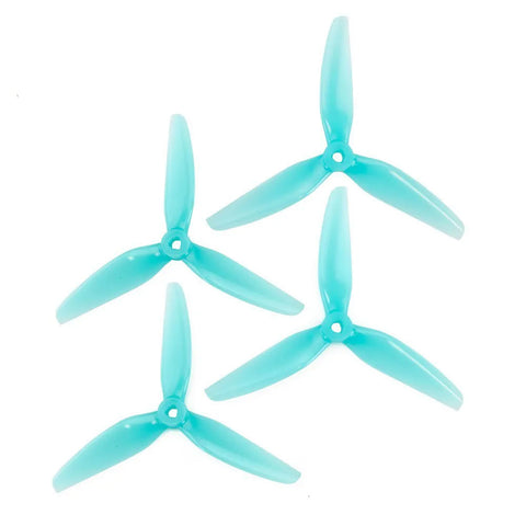 HQProp 5.5X3.5X3 5535 5 Inch 3-Blade Propellers Set (2x CW / 2x CCW) Poly Carbonate Color Options
