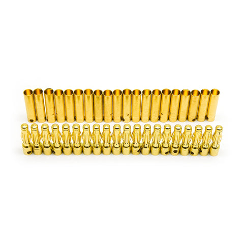 40pcs 4mm Bullet Connector Banana Plug 90A Rated (20x Male / 20x Female)