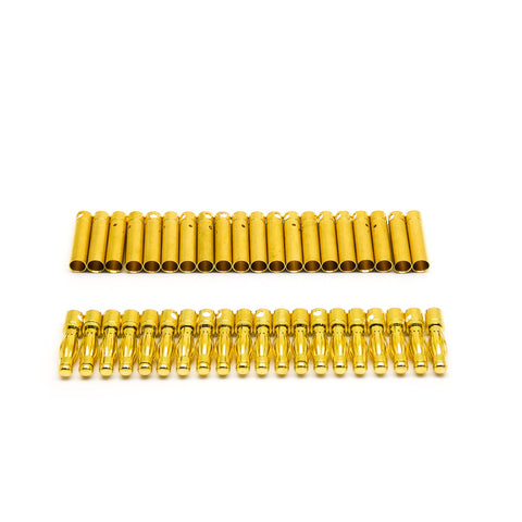 40pcs 4mm Bullet Connector Banana Plug 90A Rated (20x Male / 20x Female)