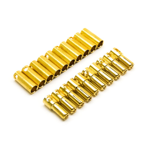 20pcs 5.5mm Bullet Connector Banana Plug 100A Rated (10x Male / 10x Female)