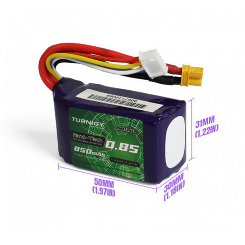 Turnigy Nano-Tech Plus 850mAh 4S 14.8V 70C Lipo Battery Pack w/ XT30