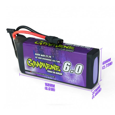 Turnigy Graphene Panther 6000mAh 6S 22.2V 100C LiPo Battery Pack w/ XT90
