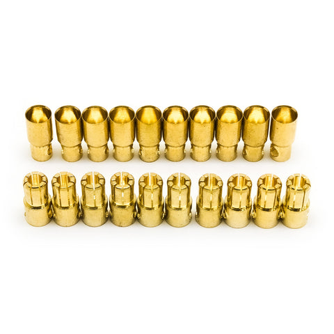 20pcs 6mm Bullet Connector Banana Plug 150A Rated (10x Male / 10x Female)