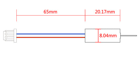 LDARC 820 Coreless Brushed Motor Set 16000kV (4 Pieces - 2x CW / 2x CCW)