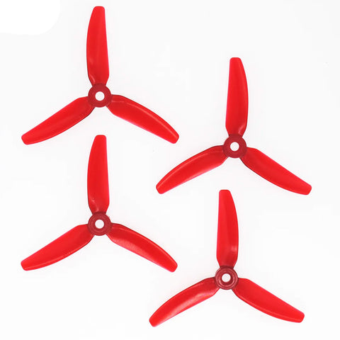 HQProp 4X4.3X3V1S 4043 4 Inch 3-Blade Propellers Set (2x CW / 2x CCW) Poly Carbonate Color Options