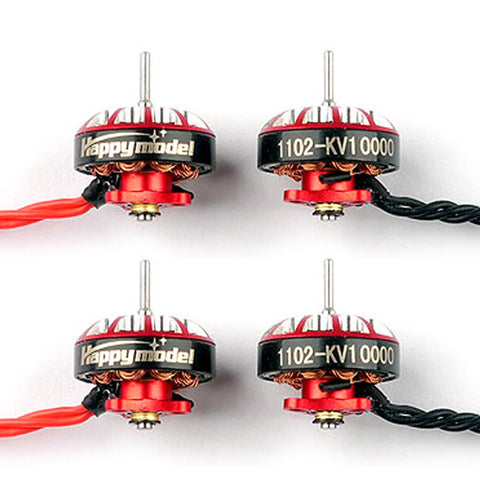 4pcs Happymodel EX1102 Brushless Motors 2-3S 1.5mm Shaft (8500KV / 9000KV / 10000KV / 13500KV / 19000KV)