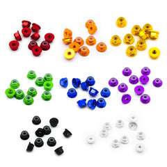 10pcs M3 Aluminum Locking Hex Nuts with Nylon Lock Insert Anodized Color Options