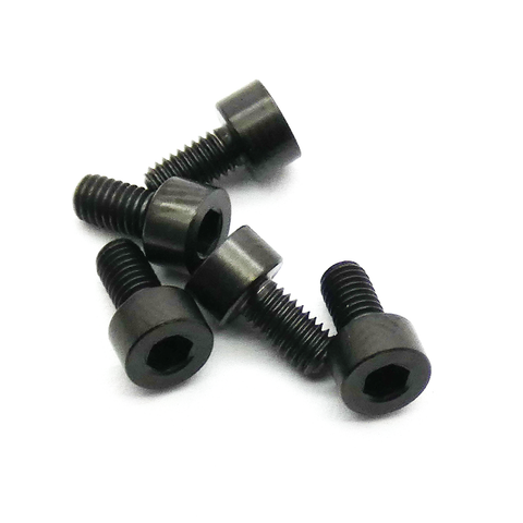 5pcs M3 3mm Socket Head Titanium Hex Screw TC4 Alloy (Variety Length/Color)