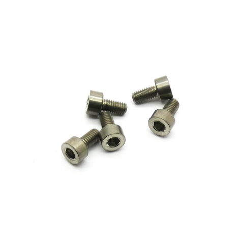5pcs M3 3mm Socket Head Titanium Hex Screw TC4 Alloy (Variety Length/Color)