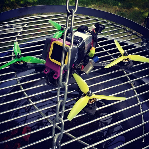 HQProp Ethix 5x3.6x3 5" 3-Blade Propeller Set (2x CW / 2x CCW) Green & Yellow