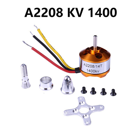 4pcs A2208 2208 Brushless Motors 2-3S Outrunner Motors 1100KV 1400KV 1800KV 2600KV