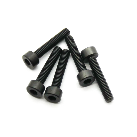 5pcs M3 3mm Socket Head Titanium Hex Screw TC4 Alloy (Variety Length/Color)