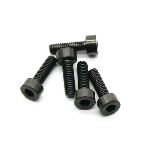 5pcs M3 3mm Socket Head Titanium Hex Screw TC4 Alloy (Variety Length/Color)
