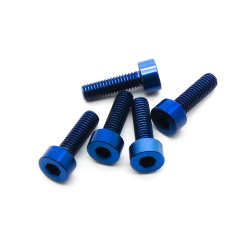 5pcs M3 3mm Socket Head Titanium Hex Screw TC4 Alloy (Variety Length/Color)