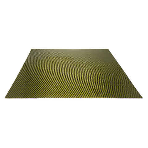 500x400x0.3mm 3k Carbon Fiber / Aramid Composite Veneer Sheet Panel (Twill Weave/Ultra-High Gloss)