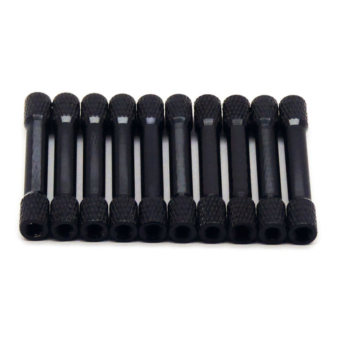 10pcs M3 35mm Aluminum Standoff Spacer Knurled Color Options