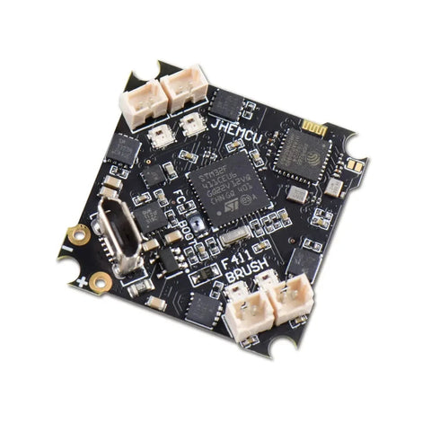 JHEMCU F411 BRUSH Flight Controller 1-2S with 5V BEC Output Built-in ELRS 2.4G Receiver