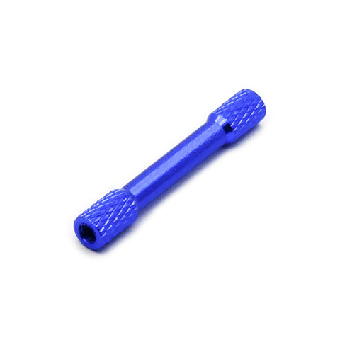 10pcs 35mm M3 Aluminum Standoff Spacer Knurled (Blue)