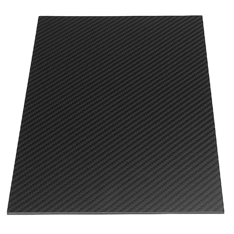 300x200x2mm 3K Plain Weave Carbon Fiber Panel Sheet Low Gloss