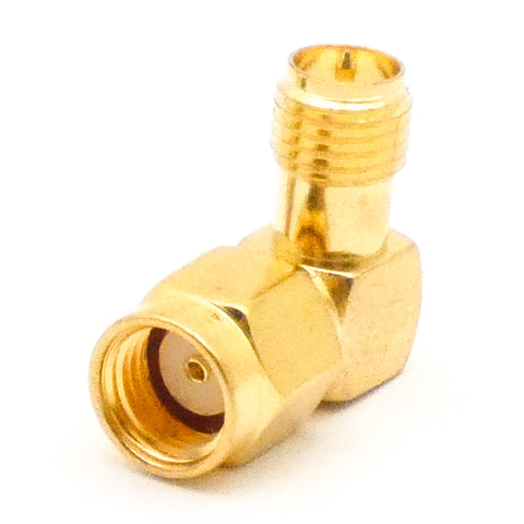 10pcs Coaxial Right Angle Converter Adapters (RP-SMA Male to RP-SMA Female)