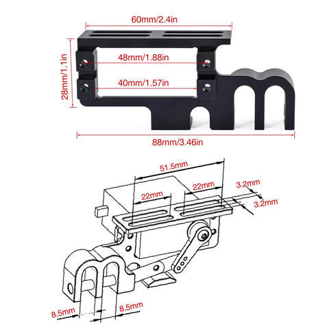 Aluminum Servo Switch Drop Throw Device with Adjustable 2-Stage Hook