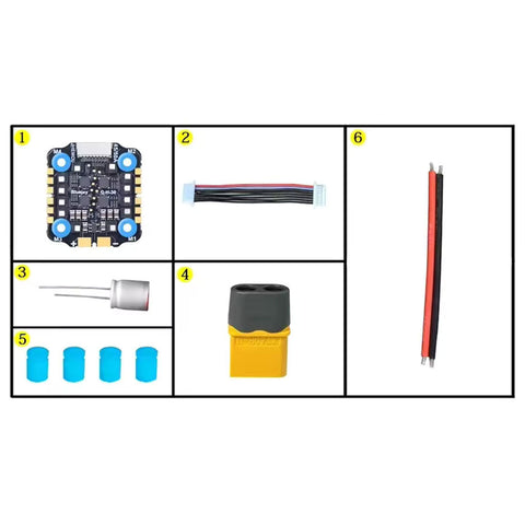 JHEMCU EM45A 45 Amp 4-in-1 ESC 2-6S Blue Jay BLHELI_S Firmware 20x20mm