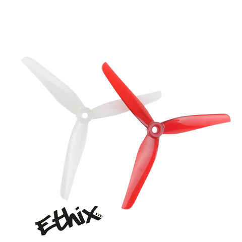 HQProp 5.1x4x3 Ethix P4 5.1 Inch 3-Blade Propeller Set (2x CW / 2x CCW) Candy Cane Colors