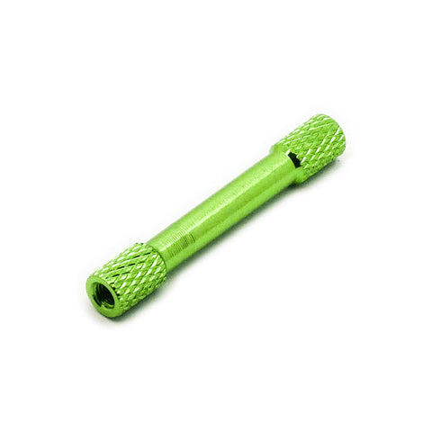 10pcs M3 35mm Aluminum Standoff Spacer Knurled (Green)