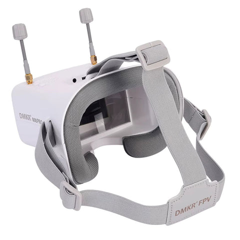 LS-008D 5.8GHz FPV Goggles 4.3" High Resolution Display Diversity Receiver Antennas Carry Case (White)