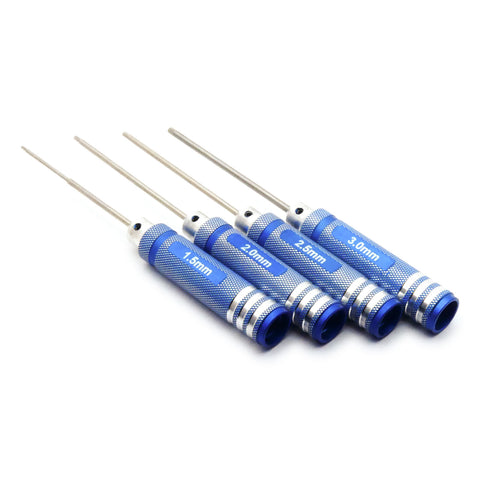 4-Piece Metric Hex Driver Set (1.5mm / 2.0mm / 2.5mm / 3.0mm)