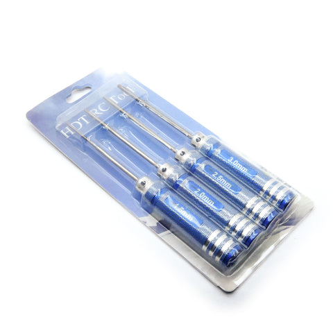 4-Piece Metric Hex Driver Set (1.5mm / 2.0mm / 2.5mm / 3.0mm)