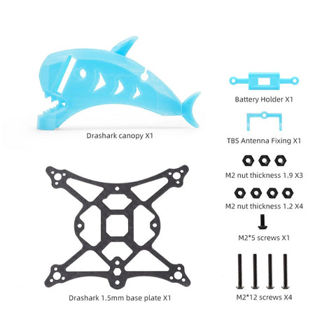 HGLRC Drashark16 75mm FPV Frame for FPV Racing Drone Quadcopters
