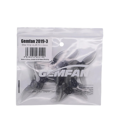 Gemfan 2x1.9x3 2019 2 Inch 3-Blade 1.5mm Shaft T-Mount Propeller Set (4x CW / 4x CCW)