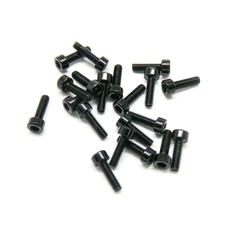 20pcs M3 Socket Head Cap Machine Screws 6063 Aluminum (Multiple Length / Colors)