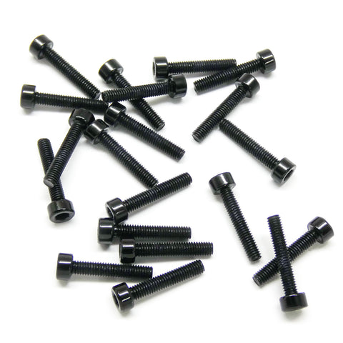 20pcs M3 Socket Head Cap Machine Screws 6063 Aluminum (Multiple Length / Colors)