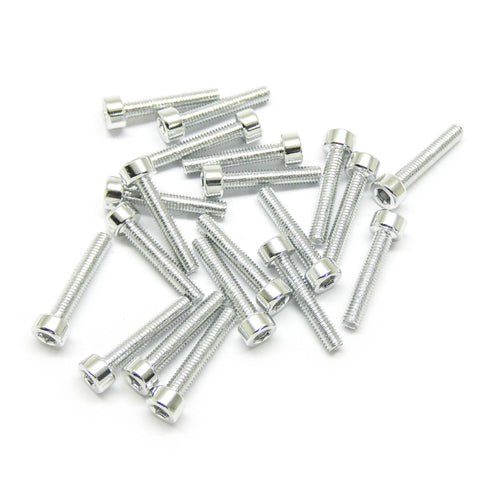 20pcs M3 Socket Head Cap Machine Screws 6063 Aluminum (Multiple Length / Colors)