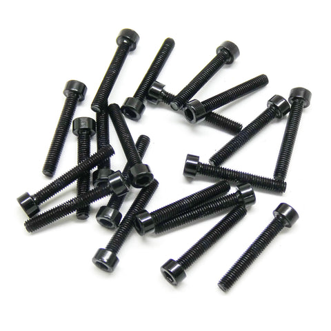 20pcs M3 Socket Head Cap Machine Screws 6063 Aluminum (Multiple Length / Colors)