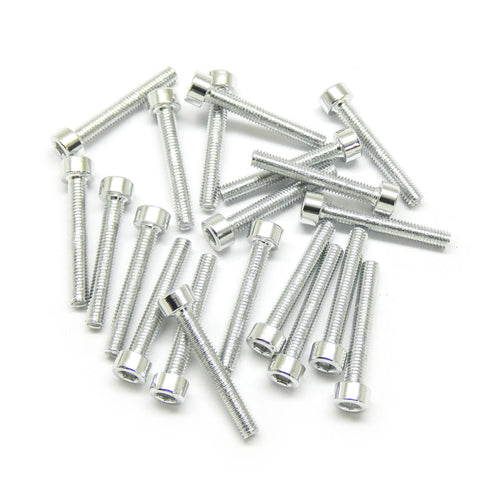 20pcs M3 Socket Head Cap Machine Screws 6063 Aluminum (Multiple Length / Colors)