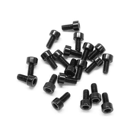 20pcs M3 Socket Head Cap Machine Screws 6063 Aluminum (Multiple Length / Colors)