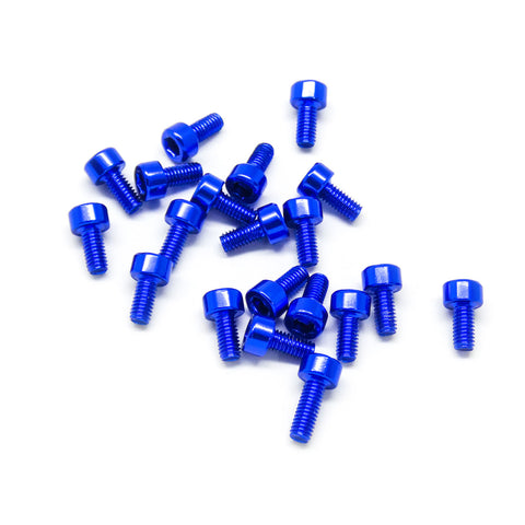 20pcs M3x6mm Socket Head Cap Screws 6063 Aluminum Hex Socket (Anodized Colors)