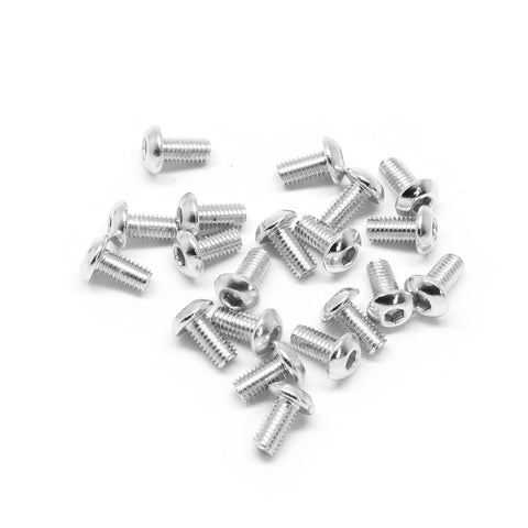 20pcs M3x6mm Button Head Screws 6063 Aluminum Hex Socket (Anodized Colors)