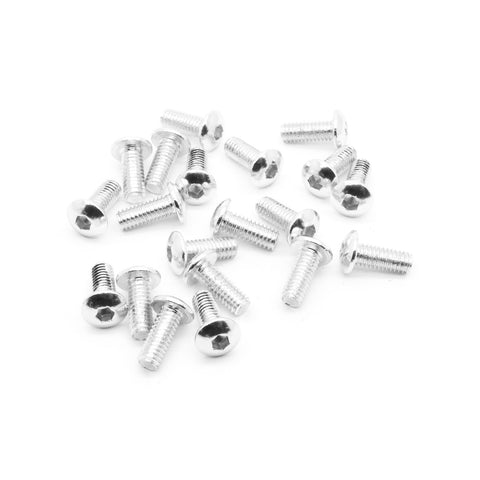 20pcs M4 Button Head Hex Screws Anodized 6063 Aluminum (Length / Color Options)