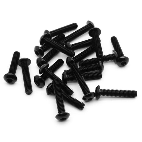 20pcs M4 Button Head Hex Screws Anodized 6063 Aluminum (Length / Color Options)